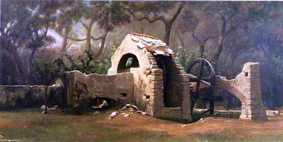  Elihu Vedder The Old Well, Bordighera - Canvas Art Print