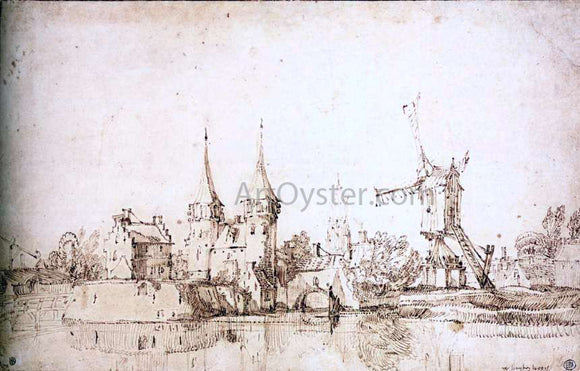  II Jan Van de Velde The Oostpoort (East Gate) at Delft - Canvas Art Print