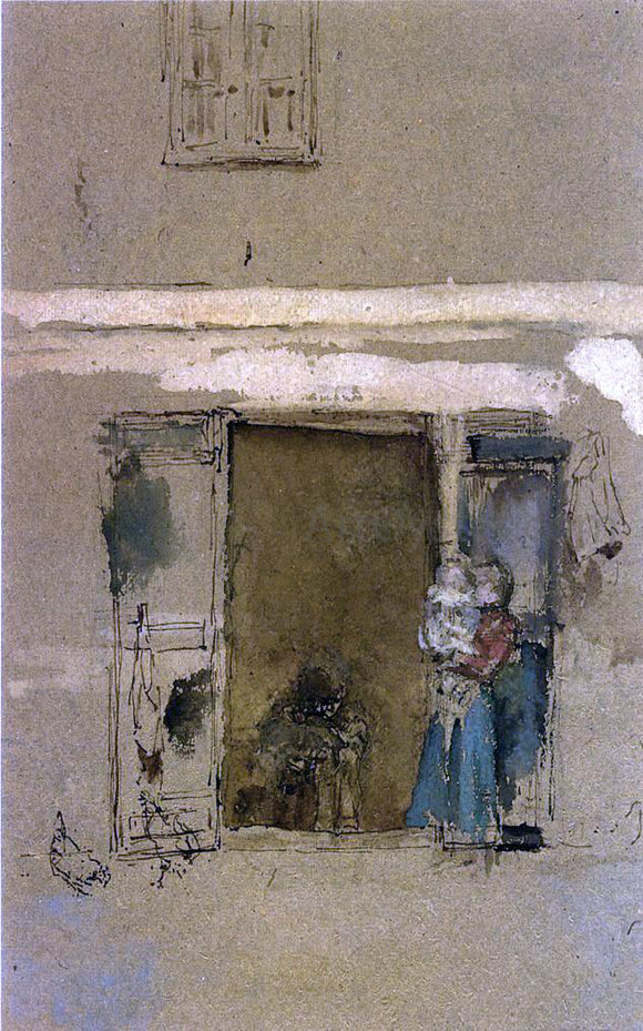  James McNeill Whistler The Open Door - Canvas Art Print