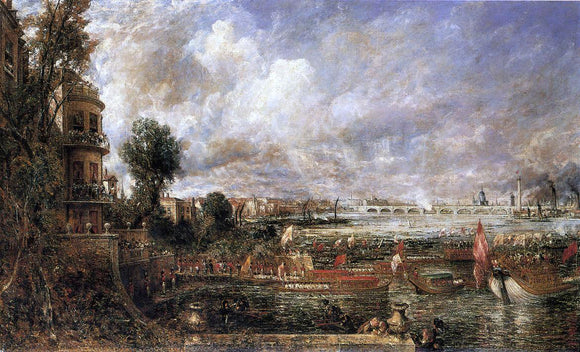  John Constable The Opening of Waterloo Bridge Seen from Whitehall Stairs, June 18th 1817 - Canvas Art Print