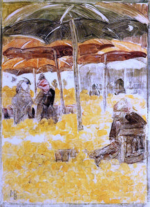  Maurice Prendergast The Orange Market - Canvas Art Print