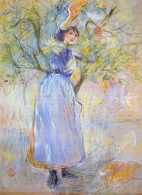  Berthe Morisot The Orange Picker - Canvas Art Print