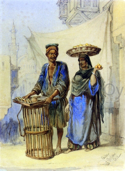  Count Amadeo Preziosi The Orange Seller, Cairo - Canvas Art Print