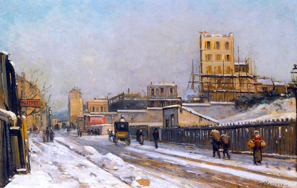  Gustave Mascart The Outskirts of Paris in the Wintertime - Canvas Art Print