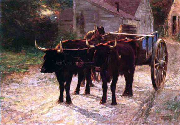  Edward Potthast The Ox Cart - Canvas Art Print