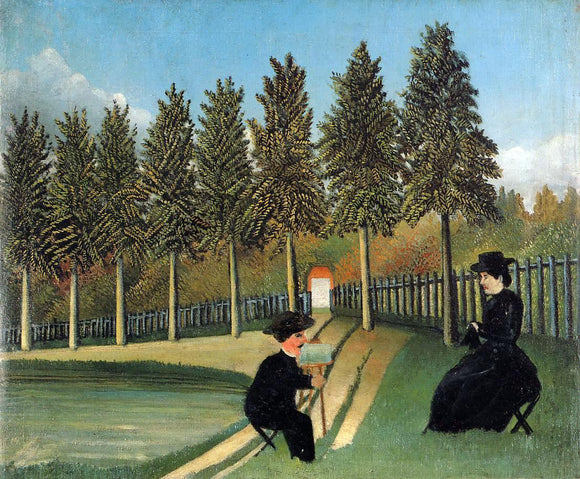  Henri Rousseau The Painter and His Wife - Canvas Art Print