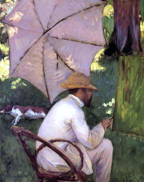  Gustave Caillebotte The Painter under His Parasol - Canvas Art Print