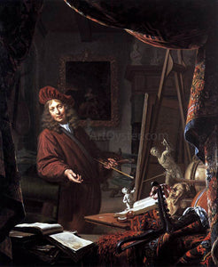  Michiel Van Musscher The Painter's Studio - Canvas Art Print