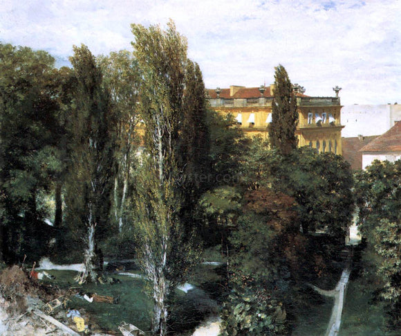  Adolph Von Menzel The Palace Garden of Prince Albert - Canvas Art Print