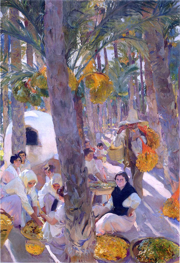  Joaquin Sorolla Y Bastida The Palm Grove - Canvas Art Print