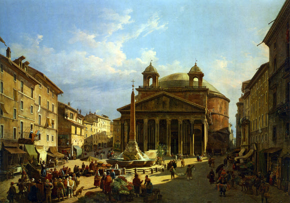  Jean Victor Louis Faure The Pantheon - Rome - Canvas Art Print