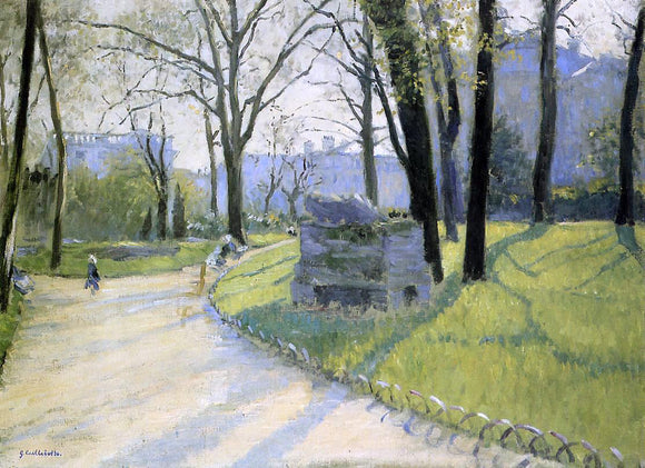  Gustave Caillebotte The Parc Monceau - Canvas Art Print