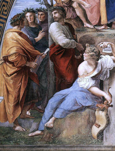  Raphael The Parnassus (detail 11) (Stanza della Segnatura) - Canvas Art Print