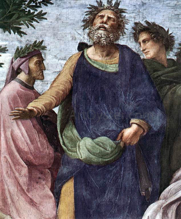  Raphael The Parnassus (detail 7) (Stanza della Segnatura) - Canvas Art Print