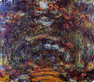  Claude Oscar Monet The Path under the Rose Arches, Giverny - Canvas Art Print