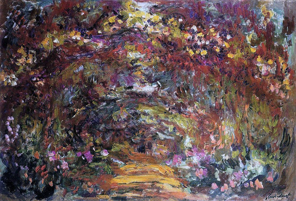  Claude Oscar Monet The Path Under the Rose Trellises, Giverny - Canvas Art Print