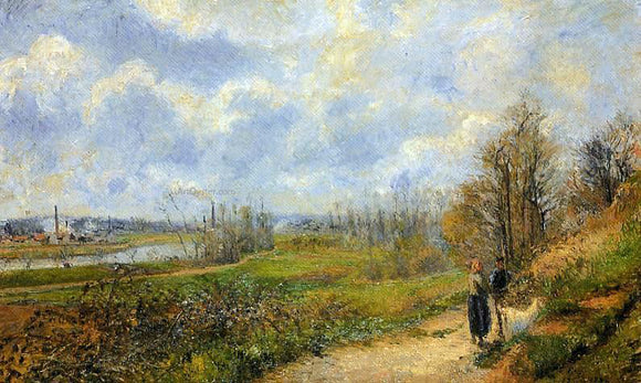  Camille Pissarro The Pathway at Le Chou, Pontoise - Canvas Art Print