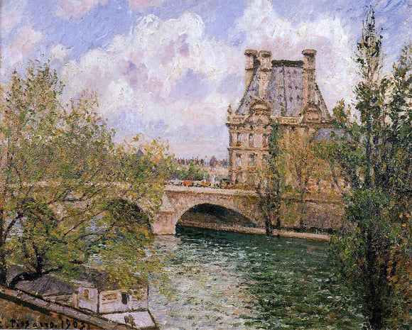 Camille Pissarro The Pavillion de Flore and the Pont Royal - Canvas Art Print