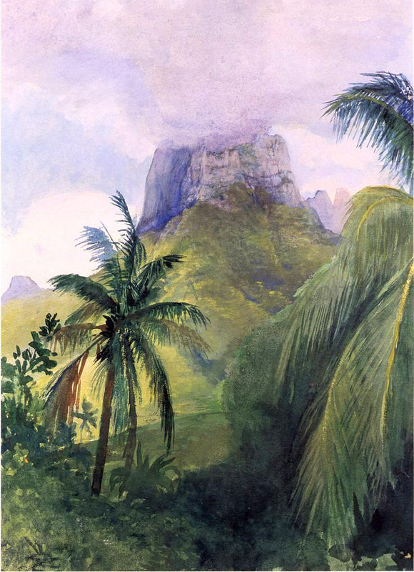  John La Farge The Peak of Maua Roa, Noon, Island of Moorea, Society Islands, Uponuhu - Canvas Art Print