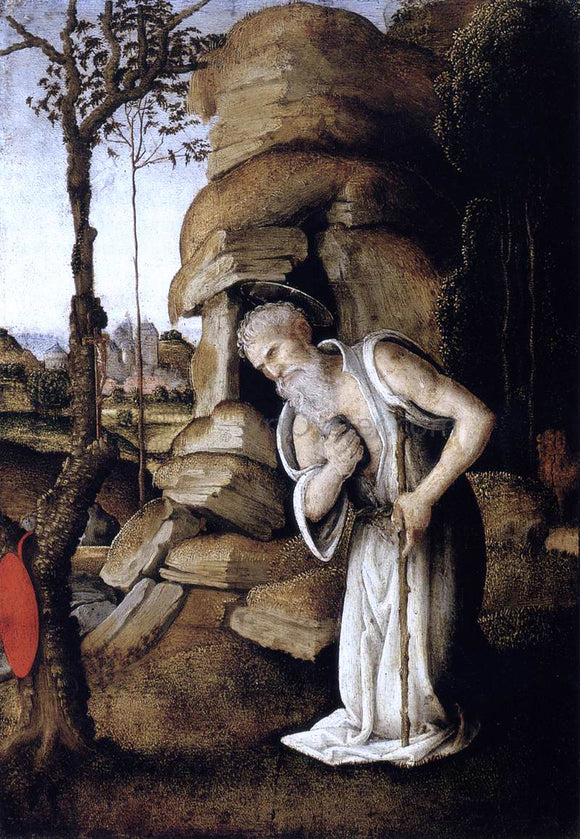  Filippino Lippi The Penitent St Jerome - Canvas Art Print
