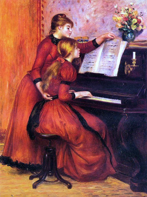  Pierre Auguste Renoir A Piano Lesson - Canvas Art Print