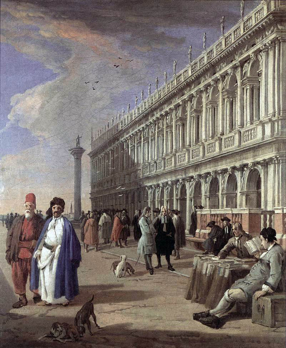  Luca Carlevaris The Piazzetta and the Library - Canvas Art Print