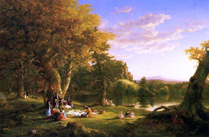  Thomas Cole The Picnic - Canvas Art Print