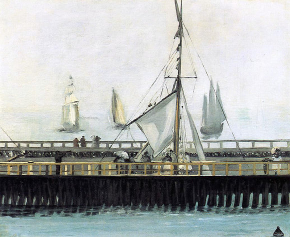  Edouard Manet The Pier at Boulogne - Canvas Art Print