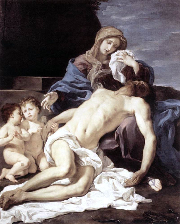  Baciccio The Pieta (Mary Lamenting the Dead Christ) - Canvas Art Print