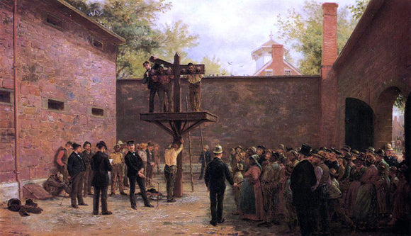  Edward Lamson Henry The Pillory and Whipping Post, New Castle, Delaware - Canvas Art Print