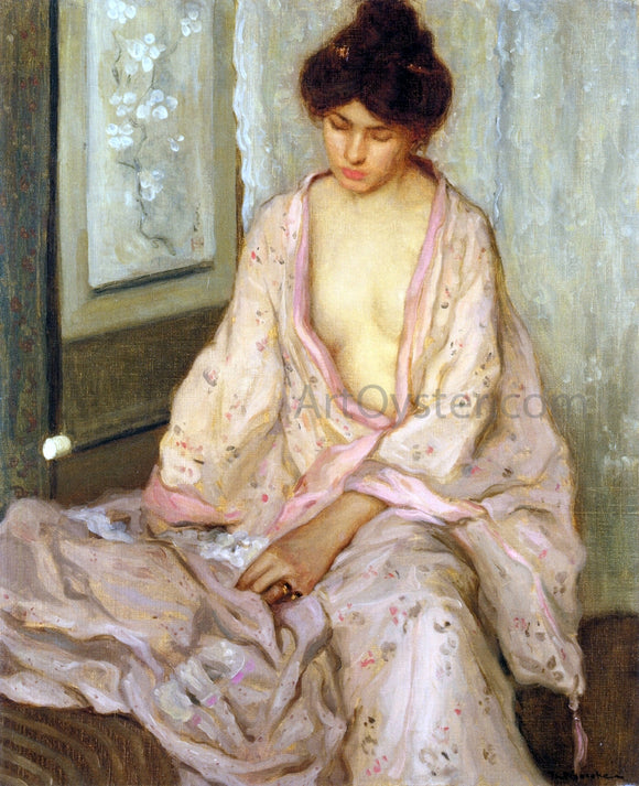  Frederick Carl Frieseke The Pink Kimono - Canvas Art Print