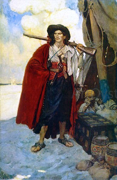  Howard Pyle The Pirate was a Picturesque Fellow - Canvas Art Print
