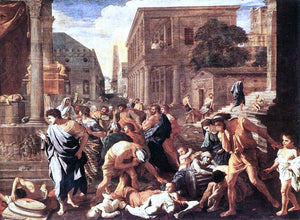  Nicolas Poussin The Plague at Ashod - Canvas Art Print