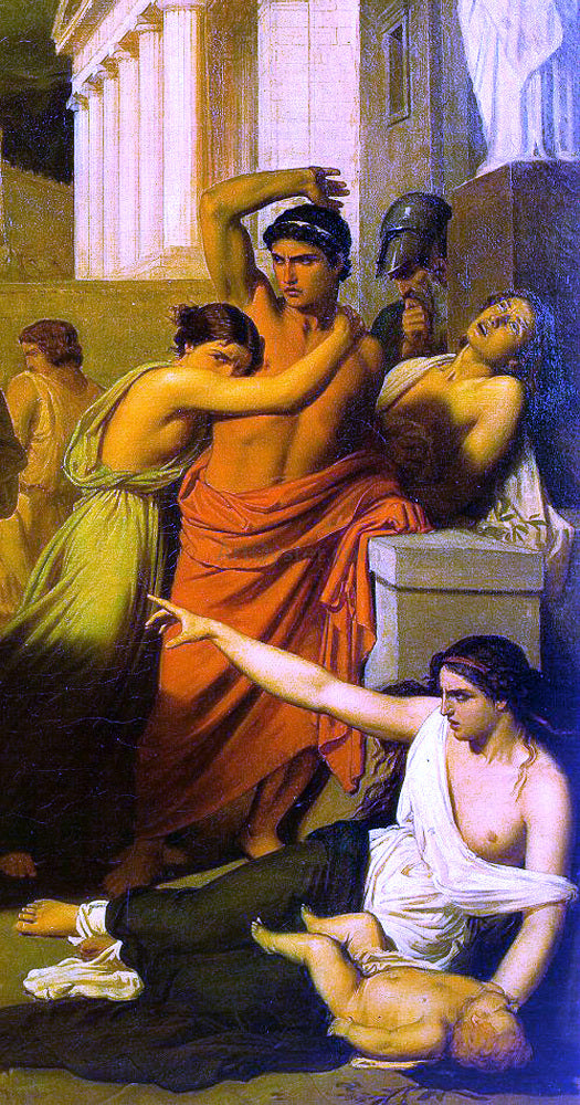  Charles Francois Jalabert The Plague of Thebes [detail #1] - Canvas Art Print