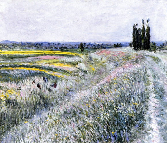  Gustave Caillebotte The Plain at Gennevilliers, Group of Poplars - Canvas Art Print