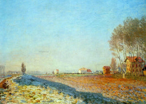  Claude Oscar Monet The Plain of Colombes, White Frost - Canvas Art Print