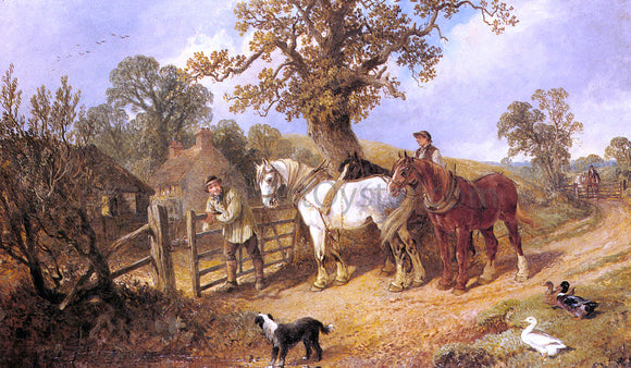  Edwin L Meadows The Ploughman's Return - Canvas Art Print