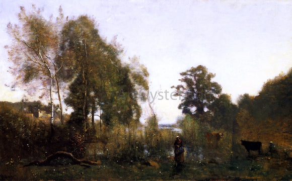  Jean-Baptiste-Camille Corot The Ponds of Ville d'Avray - Canvas Art Print