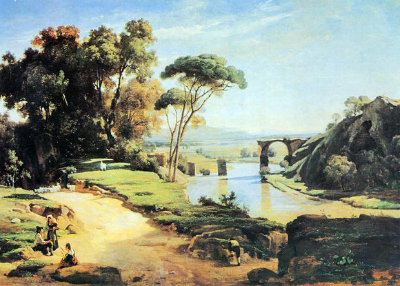  Jean-Baptiste-Camille Corot The Pont de Narni - Canvas Art Print