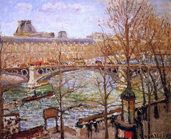  Camille Pissarro The Pont du Carrousel, Afternoon - Canvas Art Print