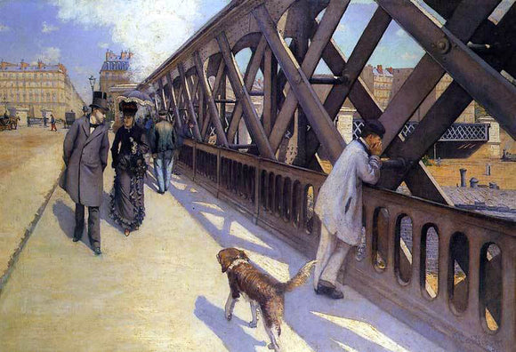  Gustave Caillebotte The Pont du Europe - Canvas Art Print