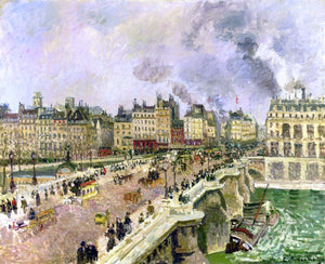  Camille Pissarro The Pont Neuf, Shipwreck of the "Bonne Mere" - Canvas Art Print
