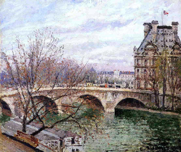  Camille Pissarro The Pont Royal and the Pavillon de Flore - Canvas Art Print