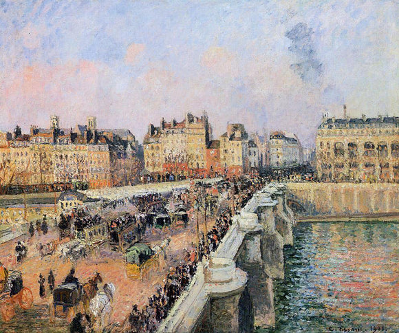  Camille Pissarro The Pont-Neuf: Afternoon Sun - Canvas Art Print