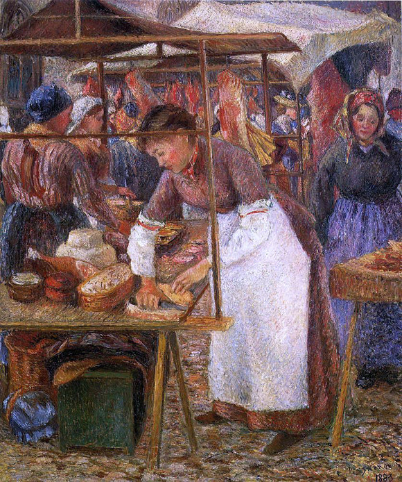  Camille Pissarro The Pork Butcher - Canvas Art Print