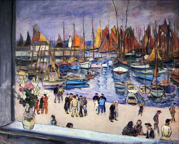  Henri Lebasque The Port at Saint Tropez - Canvas Art Print