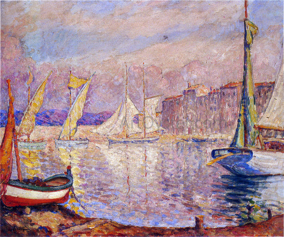  Henri Lebasque The Port at St Tropez - Canvas Art Print