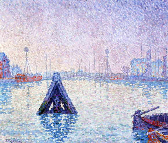 Paul Signac The Port at Vlissingen, Boats and Lighthouses - Canvas Art Print