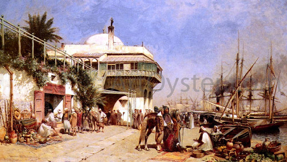  Alfred Wordsworth Thompson The Port of Algiers - Canvas Art Print