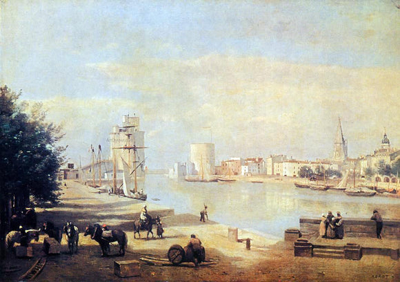  Jean-Baptiste-Camille Corot The Port of La Rochelle - Canvas Art Print